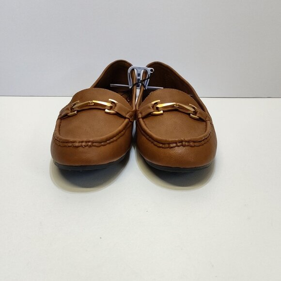 Aerosoles Buckle Loafer Day Drive Moccasin 12W Cognac Flexible Diamond Outsole - Picture 6 of 11